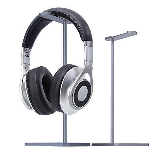 MHQJRH Aluminum Headphones Stand Holder, Suitable for Headphone Display Stands of All Gaming headsets and Wireless Headset Sizes (Space Gray)