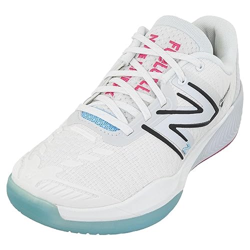 New Balance Women's FuelCell 996V5 Pickleball Indoor Court Shoe, White/Grey/Team Red, 9