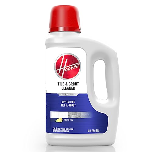 Hoover Tile and Grout Hard Floor Cleaner, Concentrated Cleaning Solution for Hard Floor Machines, 64 oz, Packaging May Vary, AH31452, White