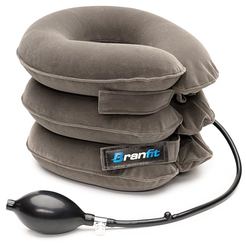 Cervical Neck Traction Device and Neck Brace, Adjustable Neck Support and Neck Stretcher for Spine Alignment and Neck Pain Relief, Neck Decompression Device, USA Design (Single Neck Brace)