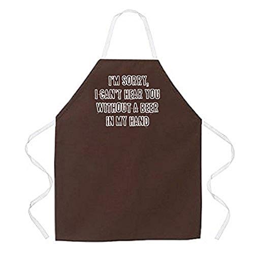 Attitude Aprons Fully Adjustable 'I'm Sorry I Can't Hear You Without a Beer In My Hand' Apron