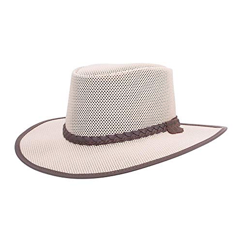 American Hat Makers Soaker Hat — Mesh Sun Hat for Men and Woman (Brown, Large)