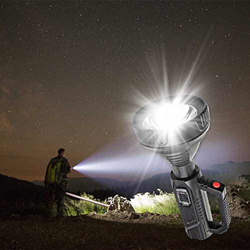 DELURA Handheld Flashlights - Rechargeable LED Spotlight Flashlights - Super Bright Flashlight with 2 Modes Waterproof, Searchlight for Fishing, Camping, Biking, Hiking/47