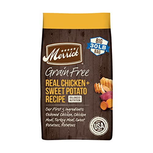 Merrick Dry Dog Food, Real Chicken and Sweet Potato Grain Free Dog Food Recipe - 30 lb. Bag