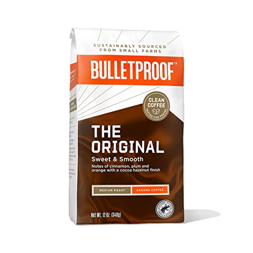 Bulletproof Original Medium Roast Ground Coffee, 12 Ounces, 100% Arabica Coffee Sourced from Guatemala, Colombia & El Salvador