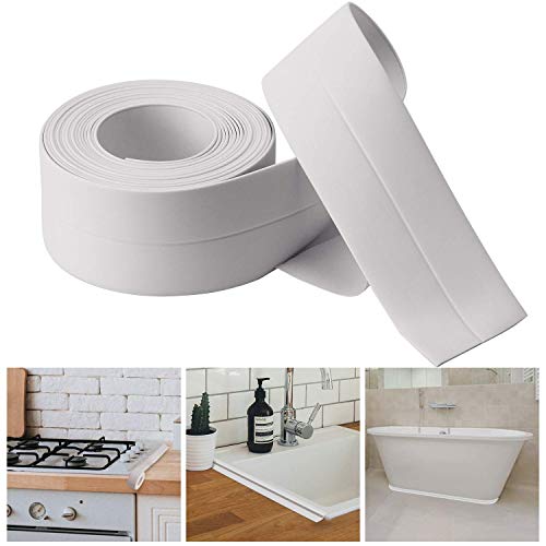 Bath & Kitchen Caulk Tape Sealant Strip,PVC Self Adhesive Tub and Wall Sealing Tape Caulk Sealer,Caulk Strip,sealant Tape,Shower Tile Sealer Adhesive sealant.