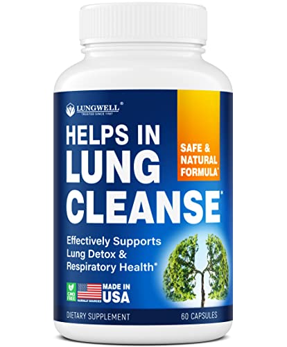 LUNGWELL Quit Smoking Aid - Made in USA - Helps to Clear Lungs & Stop Smoking - Infused with Mullein & L-Tryptophan for Lung Cleanse & Stress Relief