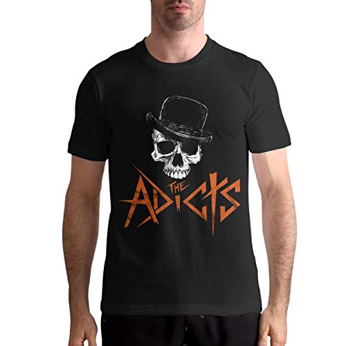 DouglasDFraser The Adicts Shirt Men's Cotton T Shirt Fashion Casual Round Neck Tops Short Sleeve Tee M Black