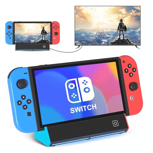 Rapell TV Dock Station for Switch/Switch OLED，Portable Switch Dock with 4K@60Hz HDMI Output/Type C Port/USB 3.0 for Official Nintendo Switch