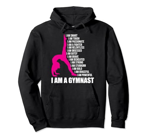 I Am A Gymnast Funny Handstand Gymnastics Gift Women Girls Pullover Hoodie