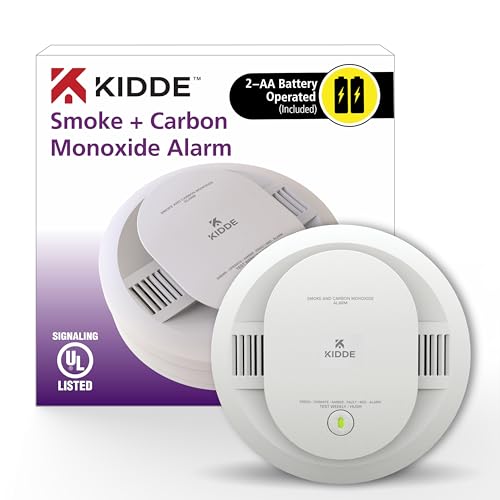 Kidde Smoke & Carbon Monoxide Detector, AA Battery Powered, LED Warning Light Indicators, 1 Pack