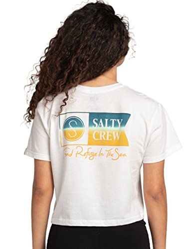 Salty Crew Alpha Gradient Skimmer Short Sleeve Tee White LG