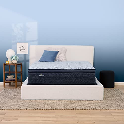 Serta Perfect Sleeper Enhanced 14.5' King Mattress - Plush Pillow Top, Cooling Gel Memory Foam, Pocket Innersprings for Motion Isolation, Edge Support, CertiPUR-US Certified - Nurture Night