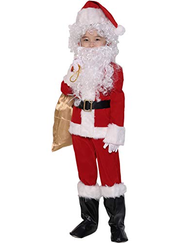 ADOMI Children's Deluxe Santa Suit 10pc. Christmas Child Santa Claus Kids Halloween Costume Cosplay S