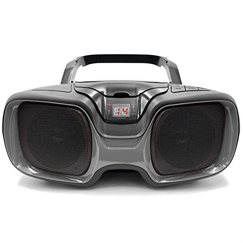 PROSCAN ELITE Portable CD Player & Bluetooth Radio (Black) - This Boombox System Has It All AM/FM Radio, USB/SD MP3, AUX IN Headphone Jack, CD-R/CD-RW Compatible, Bright LCD Display, & Stereo Speakers
