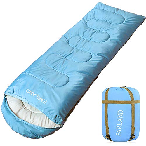 FARLAND Sleeping Bags 20℉ for Adults Teens Kids with Compression Sack Portable and Lightweight for 3-4 Season Camping, Hiking,Waterproof, Backpacking and Outdoors