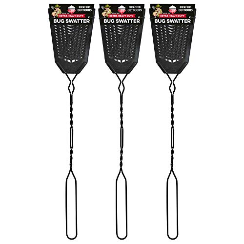 Enoz Sergeant Swat Bug Swatter - 3 Pack - Heavy Ultra Duty Manufactured Flyswatter - Environmentally Conscious, Effective, and Inexpensive Method to Control Flying Insects