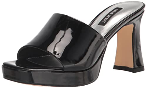 Nine West Women's Beez Heeled Sandal, Black 001, 8