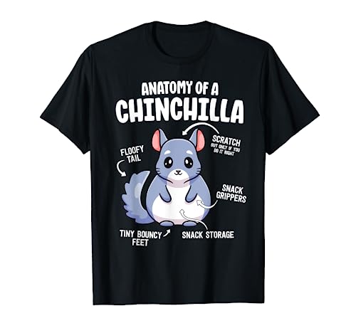 Anatomy Of A Chinchilla Shirts For Women Lover Mom T-Shirt