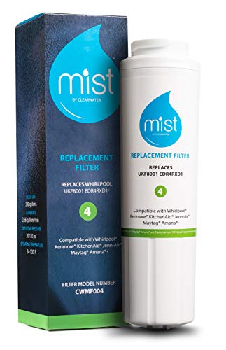 Mist UKF8001 Filter 4 Replacement for Maytag, Whirlpool Filter 4 Everydrop EDR4RXD1, 4396395, Kenmore 46-9005, RWF0900A Refrigerator Water Filter (1 Pack)