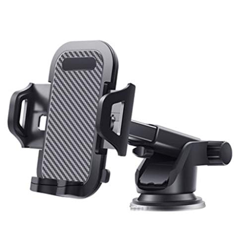 DINGZZ Black Suction Cup Mobile Phone Car Holder, Instrument Desk Mobile Phone Holder, Retractable Glass Navigation Support Frame