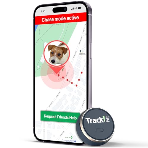 Tracki Dog GPS Tracker Tiny & Light Waterproof (9 lbs+), Unlimited Distance Works Worldwide Mini Size Smart Locator Subscription Required