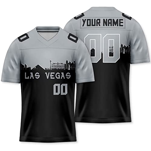 Custom Football City Jersey Shirt for Men Youth Women Fans Gifts Personalize Your Name Number S-5XL Black-Grey