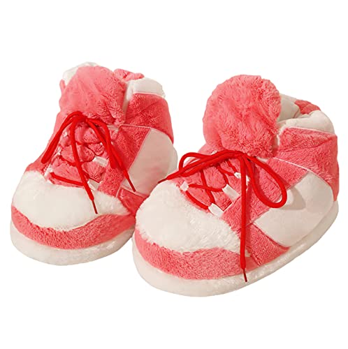 OHAYYU Unisex Cosy Trendy Sneaker Comfy Kicks Non Slip Sole Indoor House Plush Slippers - One Size Fits Most