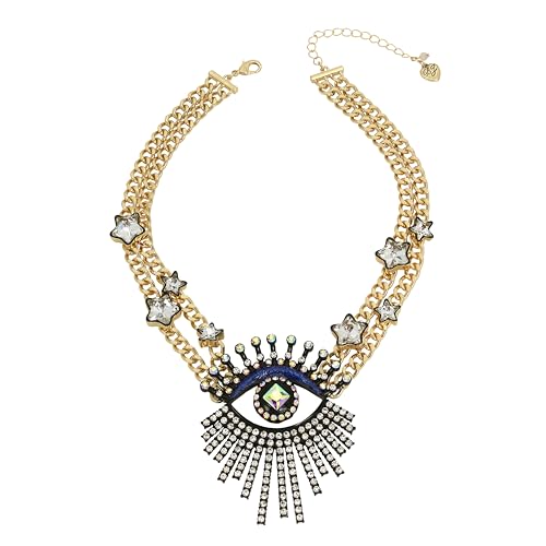Betsey Johnson Womens Evil Eye Pendant Necklace