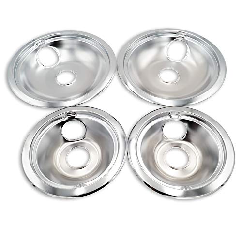 Supplying Demand WB32X5075 WB32X5076 4 Piece Electric Range Cooktop Burner Drip Pan Replacement Set
