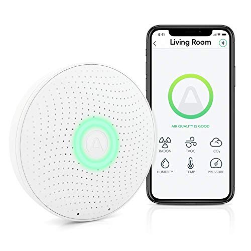Airthings 2930 Wave Plus - Radon & Air Quality Monitor, Battery Powered (CO2, VOC, Humidity, Temp, Pressure)