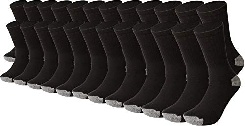Winterlace 24 Pairs Cotton Crew Socks, Mens Womens Bulk Casual Sports Sock