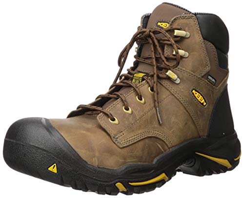 KEEN Utility Men's MT Vernon 6' Steel Toe Waterproof Work Boots, Cascade Brown, 10.5