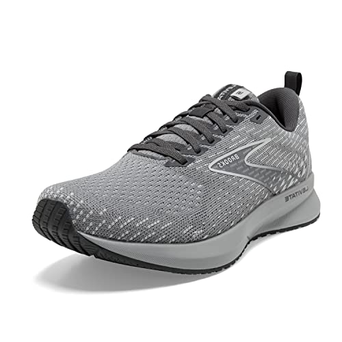 Brooks Women's Levitate 5 Neutral Running Shoe - Grey/Oyster/Blackened Pearl - 9.5 Medium
