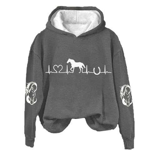 Today 2023 Hoodies For Womens Fall Fashion 2023 Horse Heart Print Crewneck Shirts Causal Fall/Winter Plus Size Tops Outfits Clearance My Orders Lightning Deals of Today