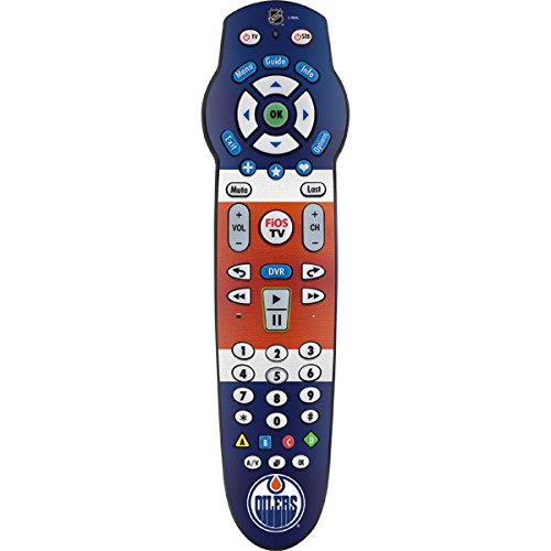 Skinit Decal Skin for Fios 2-Device Remote Control (P265) - Officially Licensed NHL Edmonton Oilers Jersey Design