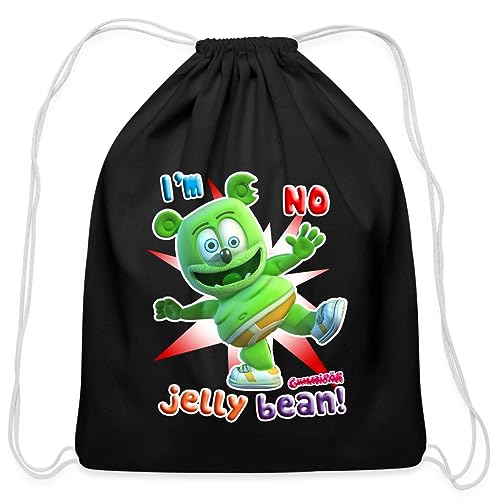 Spreadshirt Gummibär I'm No Jelly Bean Gummy Bear Merch Cotton Drawstring Bag, One Size, black