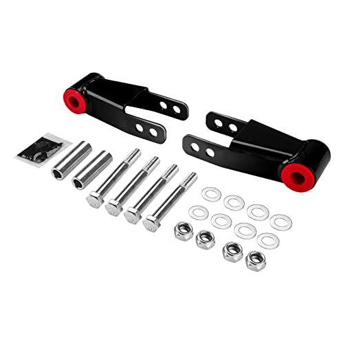 KAX 2' Rear Adjustable Leveling Lowering Shackles Drop Kit for Cherokee XJ 1984-2001, Suspensions Rear Struts Spacer LLK038
