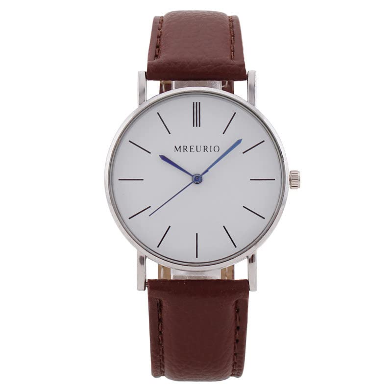Sleek Minimalist Fashion with Strap Dial Men's Quartz Leather Watch Gift Watch Gwg-1000 (B, One Size)