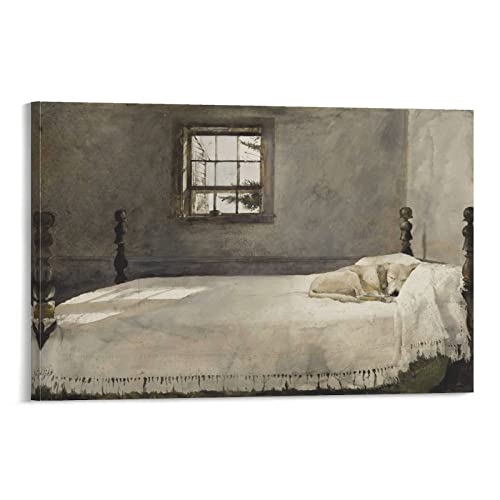 11 Famous Paintings by Andrew Wyeth - Master Bedroom by Andrew Wyeth Poster Decorative Painting Canvas Wall Art Living Room Posters Bedroom Painting 24x36inch(60x90cm)
