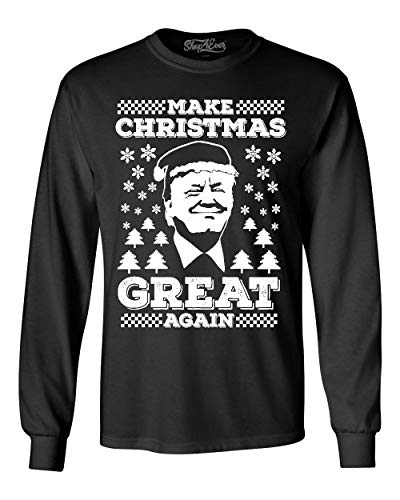 shop4ever Donald Trump Make Christmas Great Again Long Sleeve Shirt X-Large Black 0
