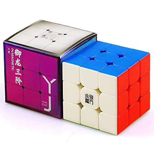 LiangCuber Yongjun YJ Yulong 3x3 2M Speed Cube YJ YuLong V2 M 3x3x3 Magnetic Magic Cube 56mm Stickerless (Magnetic Version)