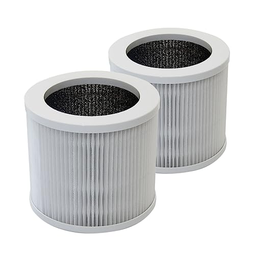PUREBURG Replacement True HEPA Filter Compatible with VEWIOR A1,AMEIFU AP01W, KOIOS HQKJ-50, Tailulu HQZZ-60 Air Purifiers, H13 4-Stage Filtration Air Clean Dust VOCs,2-Pack
