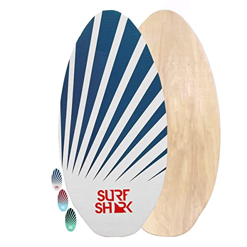 BeachMall 41 inch XL Deluxe Wood Skimboard w/EVA Traction Pad for X-Grip
