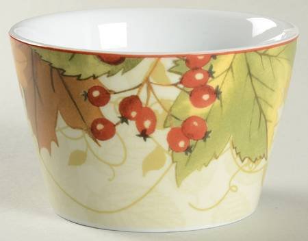 222 Fifth (PTS) Harvest Festival-Cream Individual Appetizer Bowl, Fine China Dinnerware