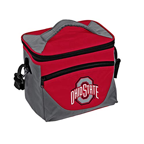 Logo Brands NCAA Ohio State Buckeyes Unisex Adult Halftime Lunch Cooler Bag with Front Dry Storage Pocket and Shoulder Strap, One Size, Multicolor