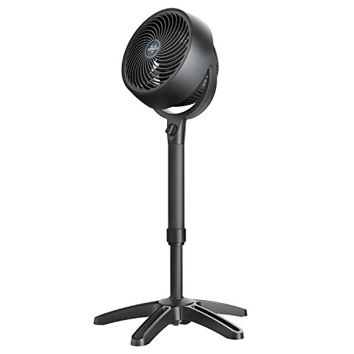 Vornado 683 Medium Pedestal Whole Room Air Circulator Fan, 3 Speed Control, Adjustable Standing Height, 32 to 38 Inches, Black