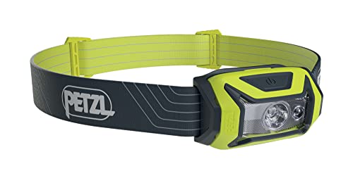 PETZL TIKKA Headlamp - Compact 350 Lumen Light with Red Lighting, for Hiking, Climbing, Running, and Camping - Yellow