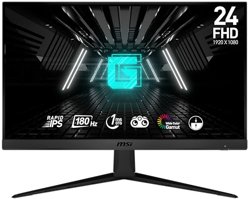 MSI FHD Rapid IPS Gaming Free Sync 1ms 1920 x 1080 180Hz Refresh Rate 24' Gaming Monitor (Optix G2412F)