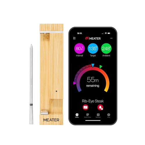 MEATER 2 Plus: Wireless Bluetooth Smart Meat Thermometer, 1000°F Open Flame Grilling, Extra Long Range, Multi-Sensor Probe, Certified Accuracy | BBQ, Oven, Grill, Smoker, Air Fryer, Deep Fryer